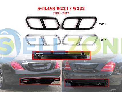 Διπλές ακροφυσιές εξατμισης Mercedes S W221 W222 - EM01/EM02